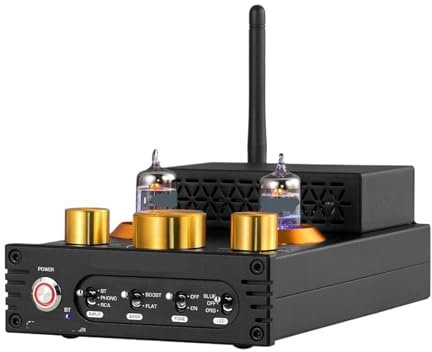 HiFi GE5654 Röhrenverstärker Stereo 5.0 Receiververstärker MM Phono Endstufe for Plattenspieler X-HD 160W+160W