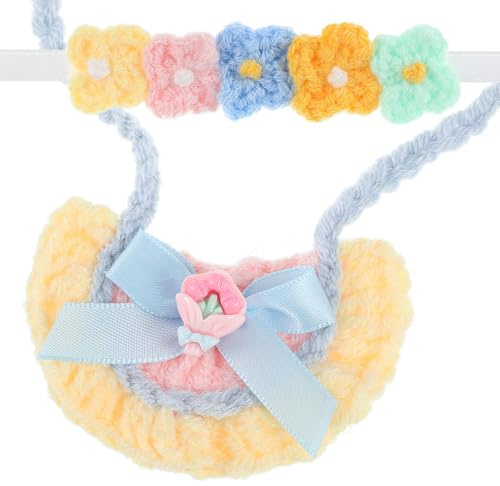 iplusmile Abbigliamento Per Bambole Bavaglino e Fascia Per Capelli Adatto Per Bambole Da Realizzato in Morbido Filo Di Cotone Per Decorazione Di Case Delle Per Collezionisti Di Tutte Le Età
