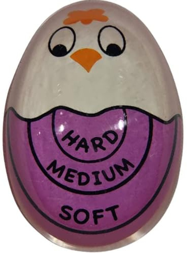 Timer per uova in resina con timer colorati multicolore per cronometro di uova resistente al calore, violaTrattamento pratico