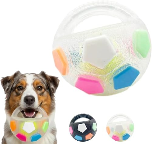 Antistressball Hund,Hundeball mit Griff，Interaktives Hundespielzeug,Interaktiver Bissfest -Training,Engagiertes Kauspielzeug extrem widerstandsfähiges TPR-Gummi Spielzeug für Mittlere Große Hunde