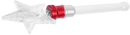 Kisangel Baguette Magique Lumineuse Rouge D’étoile Rotative, Léger pour Garçon et Filles, Bâton Lumineux pour Fêtes, Anniversaires et Festivals, Accessoires de Déguisement Féeriques