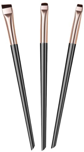 FIXOSHEE Juego de Pinceles para Sombra y Delineador en Ángulo, Incluye Pincel para Cejas y Corrector, Herramienta de Maquillaje Profesional para Uso en Salones y Maquillaje Diario