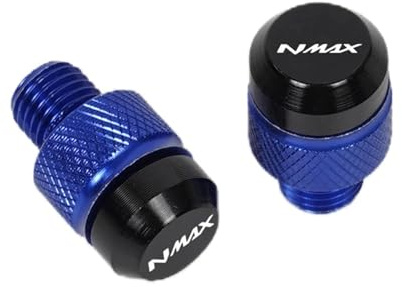 Tornillo para espejo retrovisor Para Nmax N-max 125 155 2017-2025 Accesorios Para Motocicleta CNC Tapones Para Agujeros De Espejo Tornillos Pernos Tapas Cubierta(Blue)