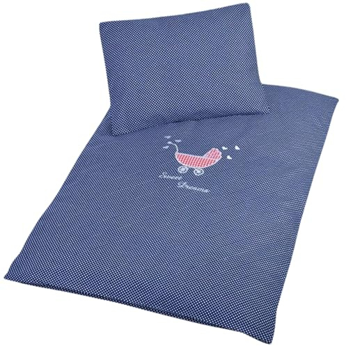 sei Design Kinderbettwäsche 2-TLG. – Baby Bettwäsche Set für Kinderwagen & Wiege – Bettdeckenbezug 60x80 cm + Kissenbezug 30x40 cm – 100% Baumwolle, atmungsaktiv & pflegeleicht