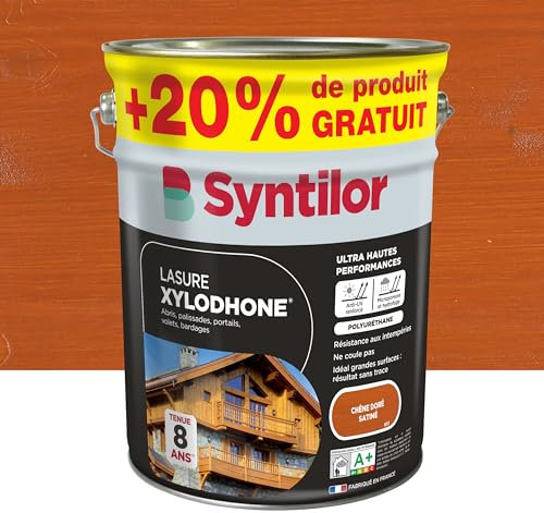 Syntilor - Lasure Xylodhone® Ultra Hautes Performances 8 Ans Chêne Doré Satiné 5L+20%