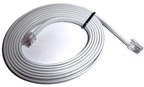 Câble de combiné téléphonique RJ10 RJ9 RJ22 4P4C – Différentes longueurs (longueur du câble droit – 30 cm)