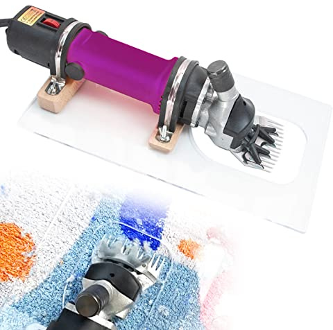json2xml Kit Tagliabordi con Guida di Taglio, velocità Regolabile a 6 Marce/potatura di Grandi Aree, Cesoie Elettriche Tufting da 690 W per Principianti E Professionisti, Colore Opzionale,Purple
