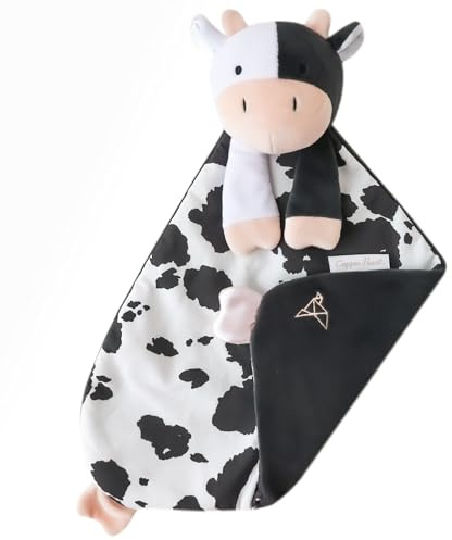Copper Pearl Character Lovey Plush: Soft Cow Plush Baby Blankets, Baby Lovey and Cow Toy for Companionship and Entertainment - Colby Cow