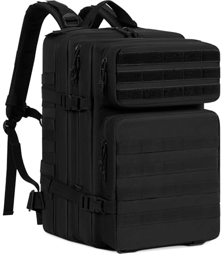 OUUTMEE Military Tactical Backpack(20L/25L/35L/40L/45L), MOLLE Rucksack for Men Women, Army Assult Camouflage Hunting Daypack 3 Day Bug Out Bag Laptop Bag for Hiking,Travel,Camping,Outdoor Adventures