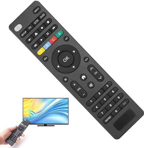 Universal TV Remote Control, Infrared Replacement Remote for Compatible with Samsung, LG, Sony, Toshiba, Philips, TCL, Panasonic, Sharp, Hitachi and JVC TVs, Easy Setup with Code List