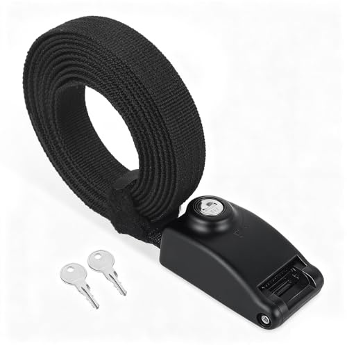 Cinchas de Amarre con Cerradura,4mx25mm con 3 Cuerdas de Acero Integradas,Evita Robos,para Caja de Techo,Tienda de Techo,Motocicleta,Coche,Sup,Tablas de Surf,Kayaks