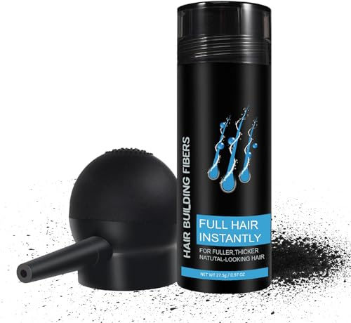 Streuhaar zur Haarverdichtung - Haar Spray - Dunkelbraunes Haarverdichtung Pulver für Sofortige Ansatz Kaschieren, Haarpuder Für Dünnes Haar,Schütthaar zur Haarverdichtung,Styling Haarprodukte