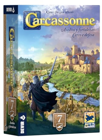 Devir Carcassonne: Belägringar och styrkor – Strategi, försvar och krig brädspel expansion för spelare i alla åldrar (BGCARAFPS)