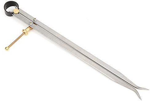 Fafeicy Fjäderavdelare Fjäderok Fjäderkompass Finslipat Kolstål Mässing Platt Ben Inuti Fjäderok 250 Mm 300 Mm för Mekanisk Märkning Av Läder (300)