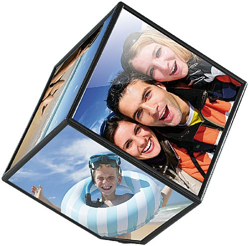 Your Design Würfel mit Fotos: Selbstdrehender Fotowürfel für 6 Bildmotive (Bilderwürfel mit eigenen Fotos, Fotowürfel mit eigenen, Bild)