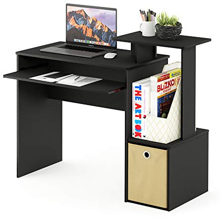 Furinno Scrivanie per Computer, Legno, Black/Brown