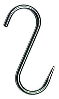 Ganci in acciaio inox per affumicatura, per macellaio, salumi, salsicce, pesce, trote, 200/10 mm, 10 pezzi