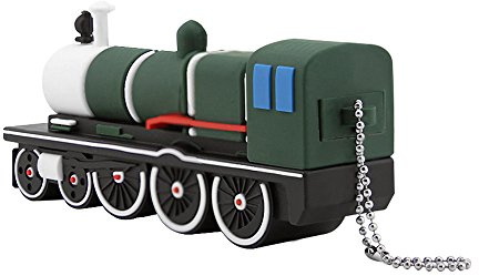 Novelty Cute Cartoon Green Train Shape 32GB USB 2.0 Flash Drive Thumb Drive Memory Stick Gift