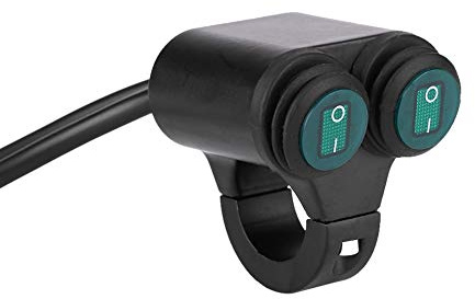 Qiilu Lenkerschalter Motorrad 22MM, Universal motorrad lenker scheinwerfer nebelscheinwerfer hupenknopf doppelschalter (A)
