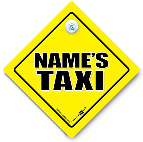 iwantthatsign.com Personalisierbares Taxi-Autoschild, individuelles Taxi-Schild, Name hinzufügen