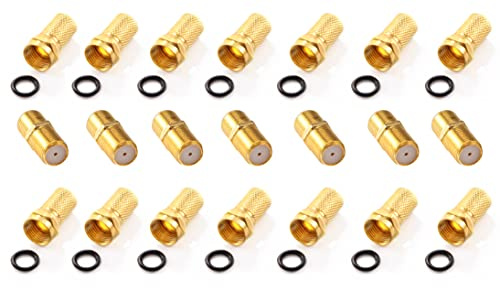 DKBT Sat Kabel Verbinder 21 Stk Koaxialkabel Verbinder F-stecker Verbinder Sat kabel Adapter Satellitenkabel Verbinder Koax Verbinder Sat Kupplung Verbinder für Koaxial Antennenkabel Verlängerung