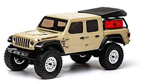 Axial 1/24 SCX24 Jeep JT gladiator 4WD Rock Crawler borstad RTR, beige grå/silver