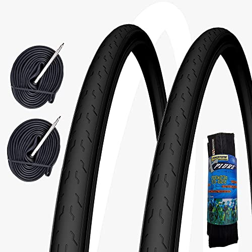 2 COPERTONCINI DEESTONE 700X23C (23-622) + CAMERE PNEUMATICI ANTI PUNTURA PIEGHEVOLI X BICI CORSA STRADA ROAD (Valvola 48 mm)