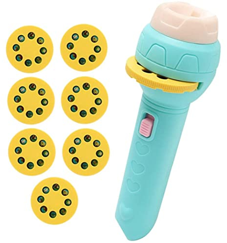 Slide Projector Flashlight With 56 Patterns Projector Torch With Animals Fruits Transports For Kids Early Education Learning Projector Toys (3 Years +) Flashlights For Kids, Toddler Flashlight,