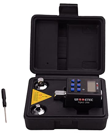 JISADER Llave dinamométrica ajustable digital, herramienta de pantalla digital electrónica, medidor de medición de torsión de acero para mantenimiento, TQA2-200