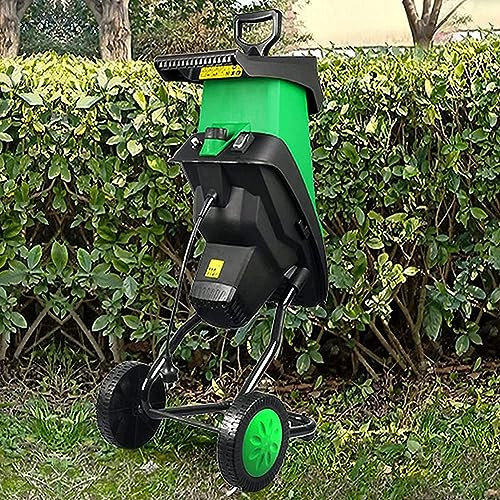 PARFCO 2400W Electric Garden Shredder Wood Chipper, Max.40mm Cutting Capacity, 50L Collection Bag, Leaf Mulcher for Lawn and Garden Use, Chippers+30M Power line