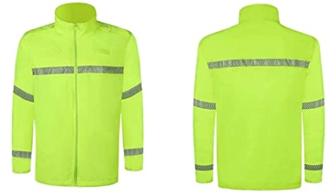 Sicherheitswesten Warnweste Warnschutzweste Reflektierender Sonnenschutzanzug, Fluoreszierende Gelbe Sicherheitsmantel Wasserdichte Reflektierende Reflektierende Sonnenschutzmittel Overalls Mit Hoher