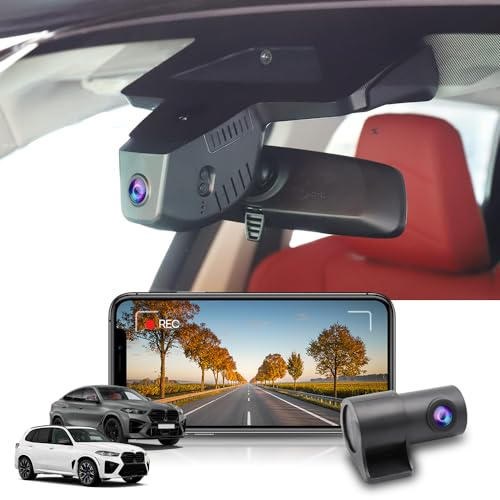 Fitcamx Dashcam Auto Vorne Hinten 2160P+1080P Kompatibel mit BMW X5 (G05) X6 (G06) 2024-2026 Facelift, OEM Dashcam 4K UHD Video WiFi, Loop-Aufnahm, G-Sensor, WDR, Plug & Play, 128GB Karte