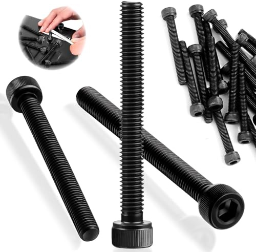 SWTYExt 40 Stk Zylinderschrauben M6x55mm Innensechskant Schrauben Schwarz | M6 Zylinderkopfschrauben, DIN 912, Inbusschrauben, Kohlenstoffstahl, Gewindeschrauben, Sechskantschrauben, für Reparieren