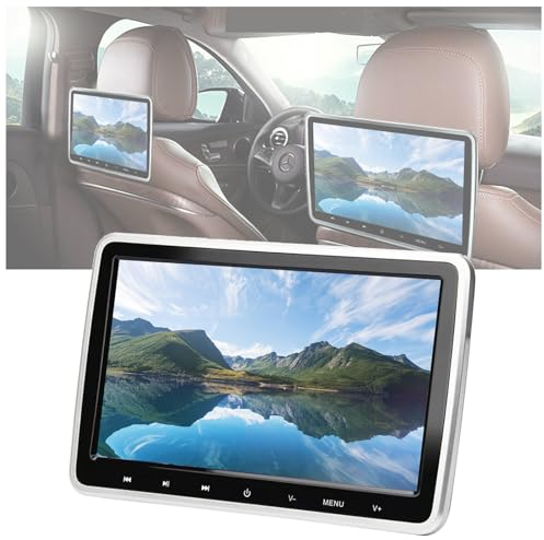 PLABNK Display Poggiatesta Auto da 10,1 Pollici, Lettore Video Dvd Rimovibile, Gioco A 32 Bit (Controller di Gioco), Supporto Dvd/SD/USB, per Intrattenimento di Viaggio per Bambini,1 PCS