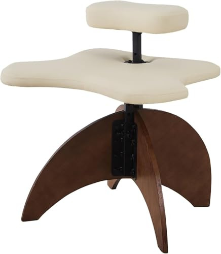 Generisch Meditationsstuhl, höhenverstellbarer Meditationsstuhl, Kniestuhl mit gekreuzten Beinen für Büro und Zuhause, für Yoga-Enthusiasten, Meditationsfanatiker (Beige)