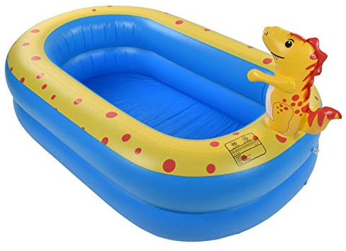 42x41x32in Double Layer Baby Swimming Pool Dinosaur Inflatable Children Water Game Play Pool