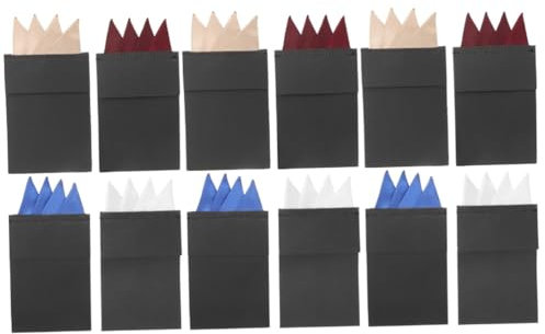CALLARON 12stücke Herren Einstecktücher Aus Hochwertigem Fiber Vorgefaltete Taschentücher Und Anzugaccessoires Für Hochzeiten Und Formelle Anlässe