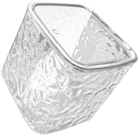 STOBAZA Poubelle De Table Transparente Avec Couvercle Pression Et Motif Ondulé Petite Poubelle De Bureau Pour Déchets De Bureau Et Cuisine