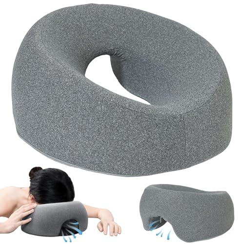 GYHWOFUL Massage-Gesichtswiegenkissen aus Memoryschaum, Ergonomisches Gesichtskissen für Massagebett, Massagekissen Kopf Loch, Kopfstütze mit abnehmbarem Bezug – Ideal für Spa, Salon & Zuhause