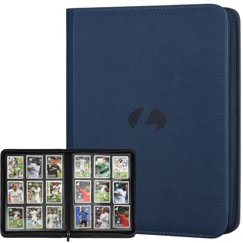 Trading Card Binder, Premium 9-Pocket Double Sided 540 Pocket PU Card Collection Binder, Collectible Trading Card Albums for MTG, TCG, Sports Cards (Dark Blue)