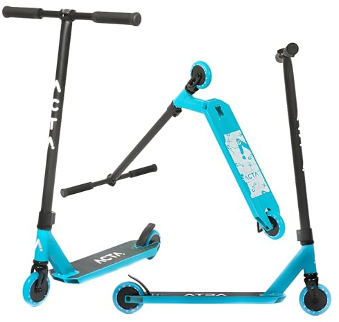 ACTA Stunt Scooter, ABEC-9 Kugellager, Aluminium Deck, HIC Kompressionssystem, 100mm Rollen, breiter T-Rohr Lenker, Flex Fender