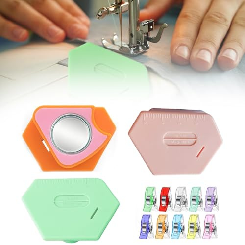 Soiftra 3 Stück Magnetische Nahtführung, Magnet Nahtführung, Magnetischer Nahtführer, Nähmaschinen Beratungstools, Nähzubehör Für Nähmaschine, Nähmaschinen Multifunktions Befestigungslehren Werkzeug