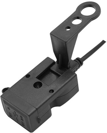 Cargador USB para Motocicleta Negro Abs 24awg de Carga Rápida | Doble Entrada, 3,1, para Manillar y Espejo Retrovisor, Compatible con Scooter y Atv