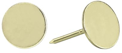 QUARKZMAN Polsternägel Möbelstifte 50 Stück Heftzwecken 19x30mm Reißzwecken Sortiment Kohlenstoffstahl Für Zuhause Sofa DIY Deko Nagelköpfe Nägel Gold