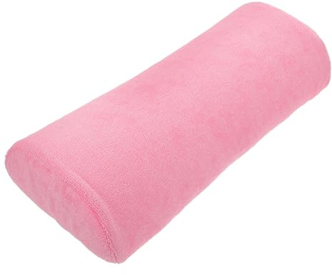 LRXIYODE Ergonomisches Halbkreisförmiges Manikürekissen aus Stoff mit Unterstützung für Nagelbehandlungen und Tragbarer Nageltisch Auflage