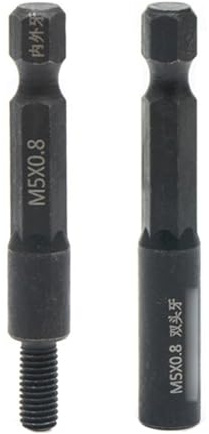 Vibsky Stecknuss-Adapter-Set für M5-Einsatzmuttern und Stockschrauben, 2er-Pack Chrom-Vanadium-Stahl mit 1/4-Zoll-Sechskantschaft