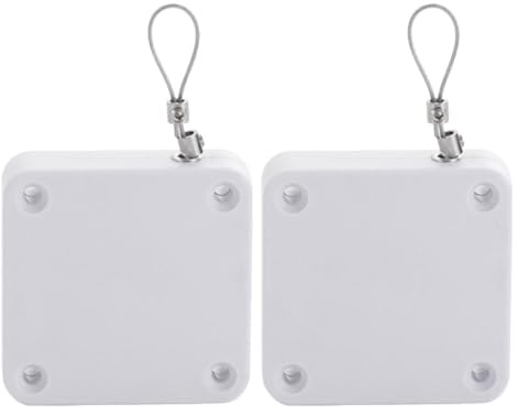 Uonlytech Set 2 Chiudiporta Automatico senza Foratura Coulisse Spessa in ABS e Filo Acciaio Chiusura Silenziosa per Porte Scorrevoli e a Zanzariera Accessorio Casa e Ufficio Ritorno