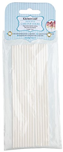 KitchenCraft Sweetly Does It Paquete de Bastoncillos para Piruletas de Papel Reciclable 50 Unidades 15 cm