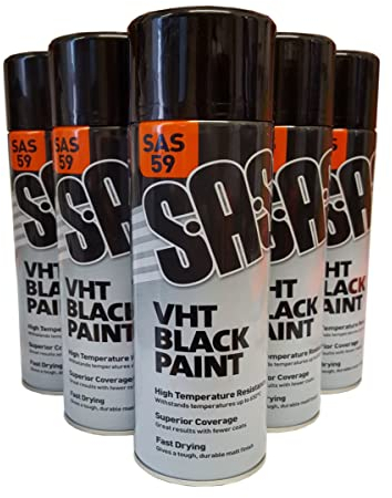 (3 Cans) 500ml Very High Temperature Spray Paint Matt Black for Exhaust Stove BBQ Fire Grill Chiminea