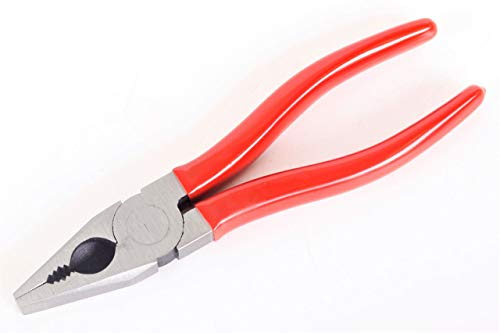 3 alicates combinados de 180 mm con mango de plástico rojo universal